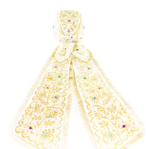 Bánáti hímzett főkötő